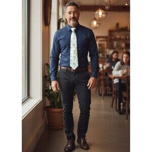 Beautiful Handmade Dolphins Tie - Adult Necktie